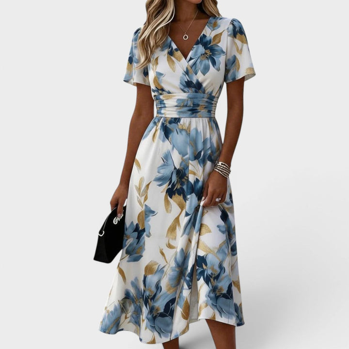 Women's Flowy Floral Midi Dress