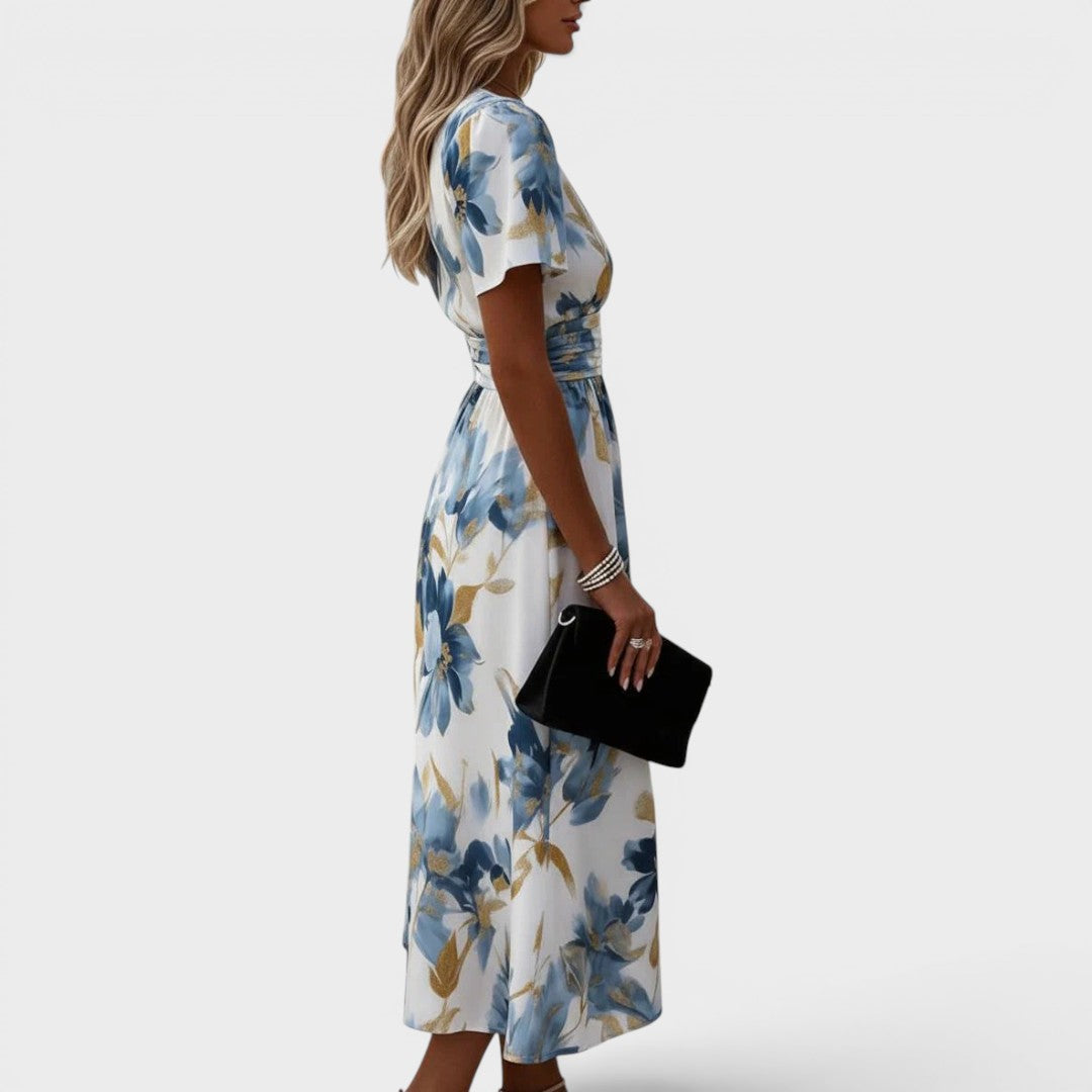 Women's Flowy Floral Midi Dress