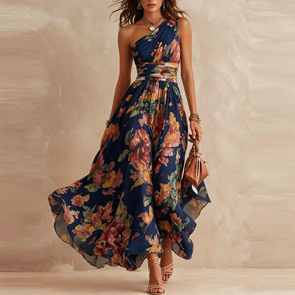Women's Asymmetric Floral Aurora Asymmetrical Dress