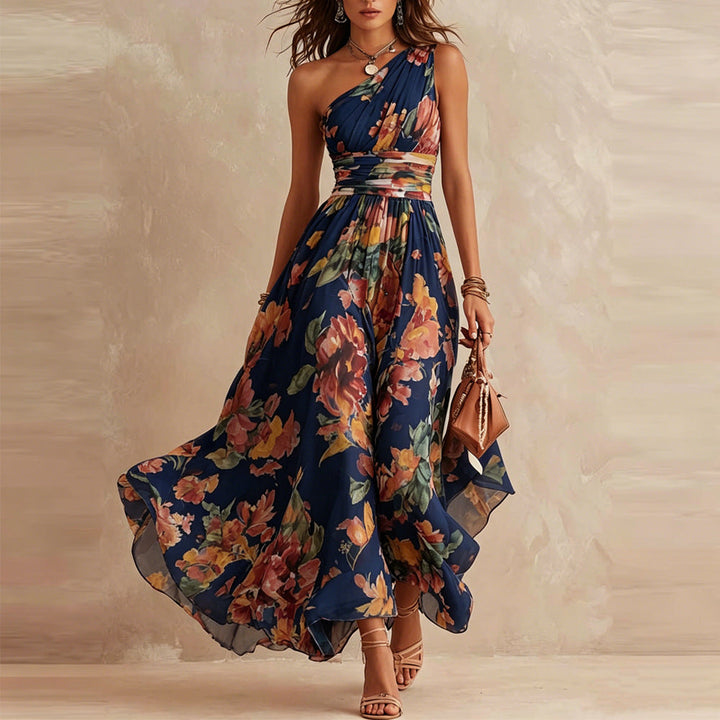 Women's Asymmetric Floral Aurora Asymmetrical Dress