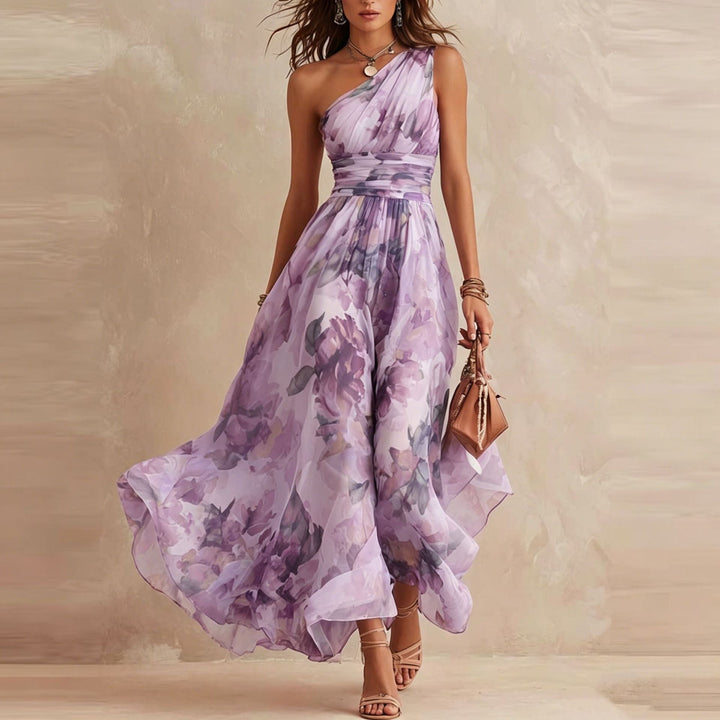Women's Asymmetric Floral Aurora Asymmetrical Dress