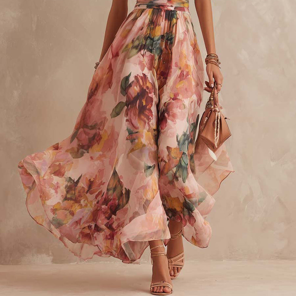 Women's Asymmetric Floral Aurora Asymmetrical Dress