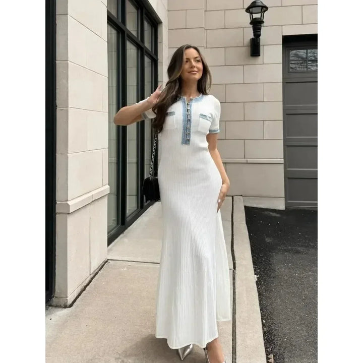 Women's Trendy Short Sleeve Maxi Summer Dress