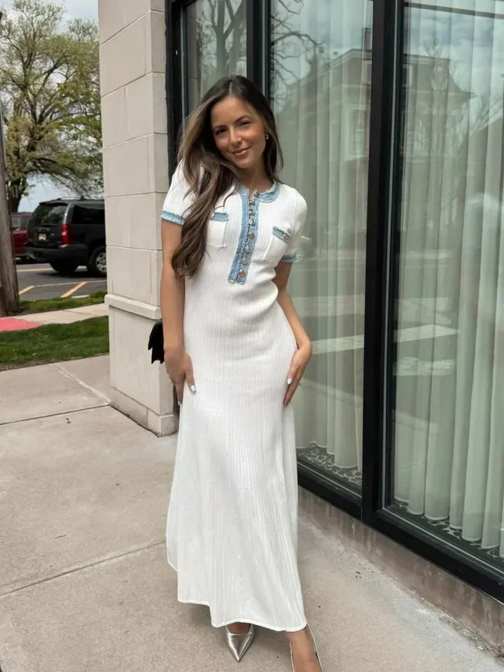 Women's Trendy Short Sleeve Maxi Summer Dress