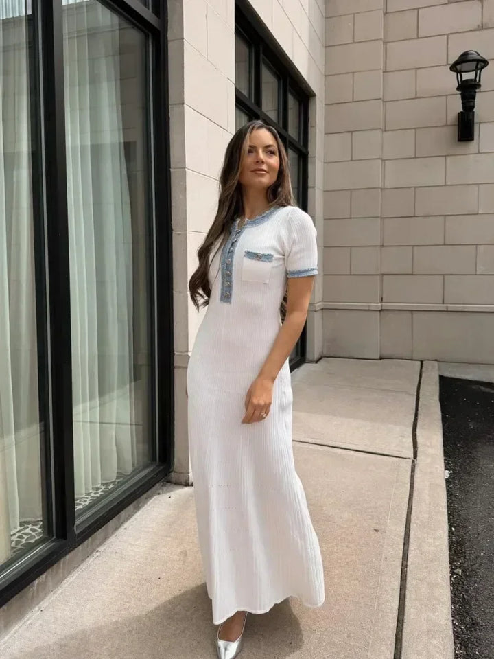 Women's Trendy Short Sleeve Maxi Summer Dress