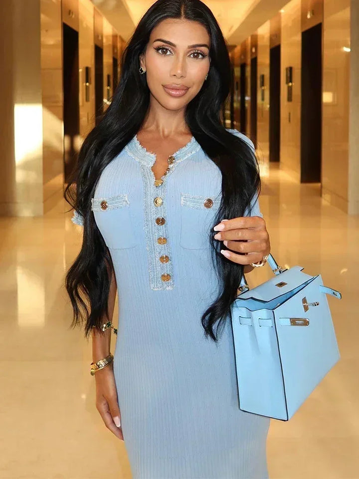 Women's Trendy Short Sleeve Maxi Summer Dress