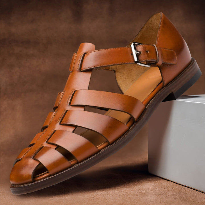 Men's Classic Orthopedic Adjustable Buckle Ankle Strap Fisherman Sandals