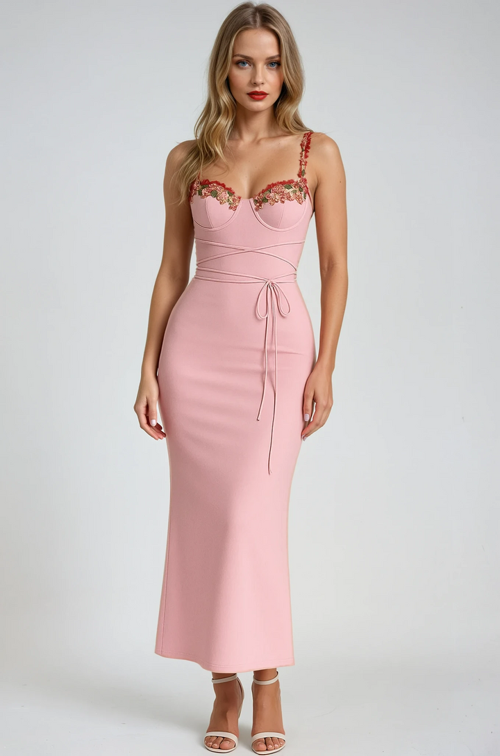 Women's Flower Embroided Summer Dress