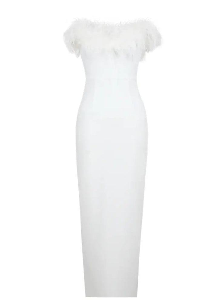 Women's White Evening Maxi Dress