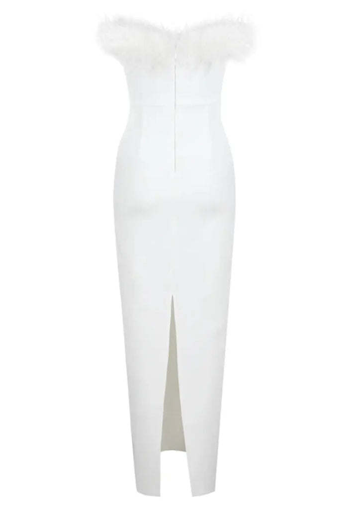 Women's White Evening Maxi Dress