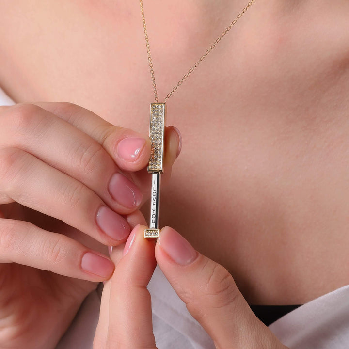 ADDISON BREE HANDCRAFTED "I LOVE YOU" NECKLACE