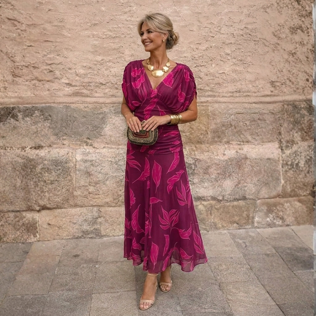 Women's Flowy Off-Shoulder Maxi Dress