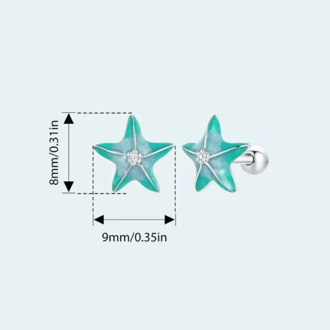 Elegant Starfish Embroidered Nautical Blue Throw Pillow