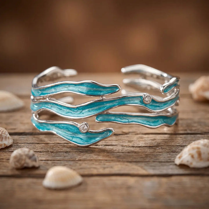 Women's Flowing Aquamarine Currents Dress