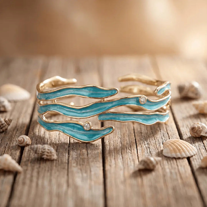 Women's Flowing Aquamarine Currents Dress