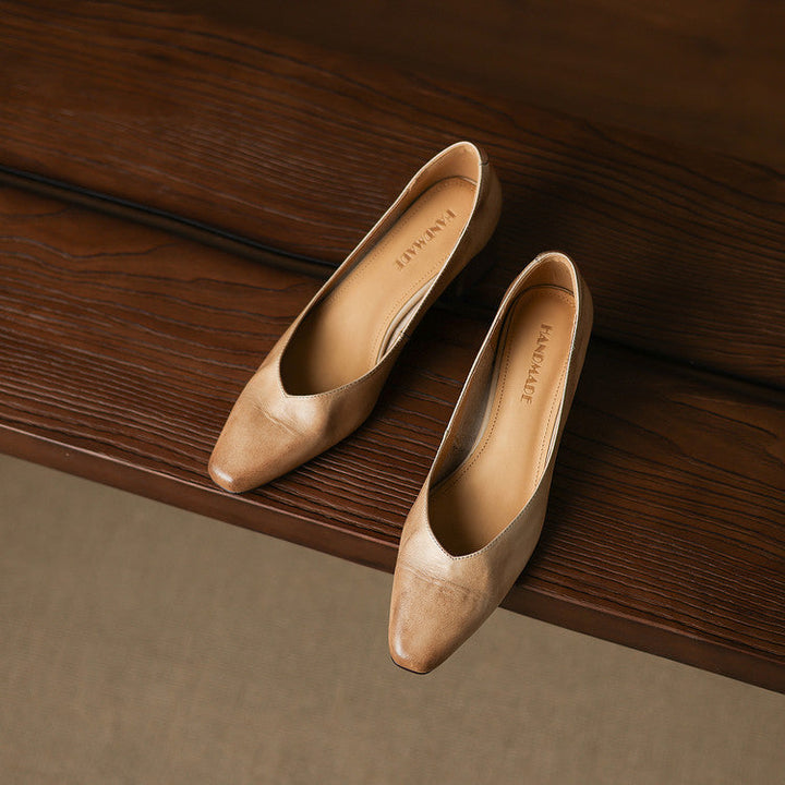 Lila | Pointed Block-Heel Heels