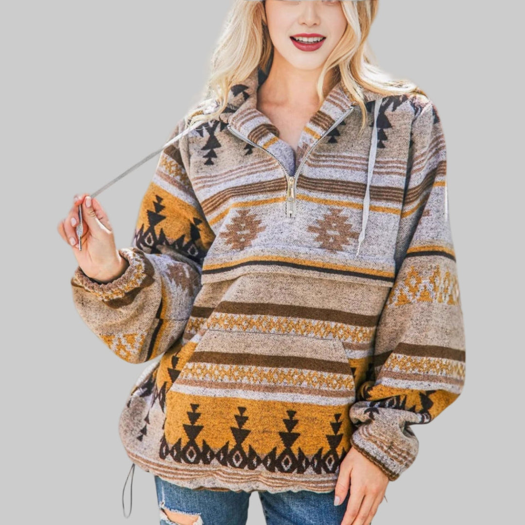 SAKU | Comfy Oversized Zip Up Long Sleeve Hoodie Sweatshirt