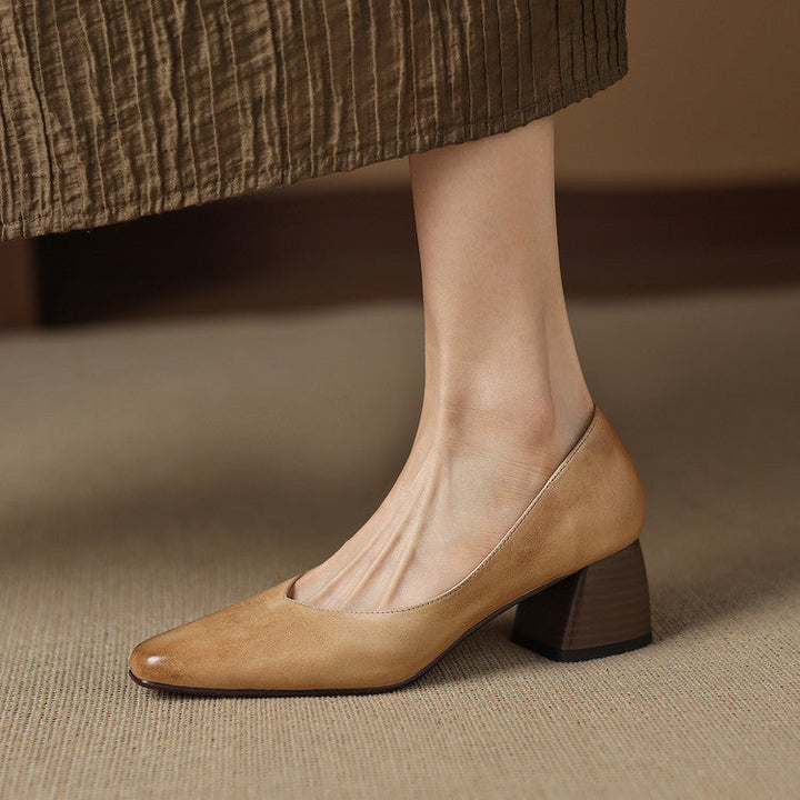 Lila | Pointed Block-Heel Heels