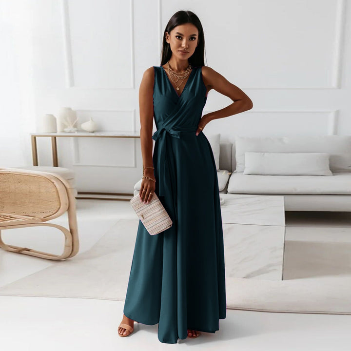Women's Wrap Wedding Guest Elegant Maxi Dress