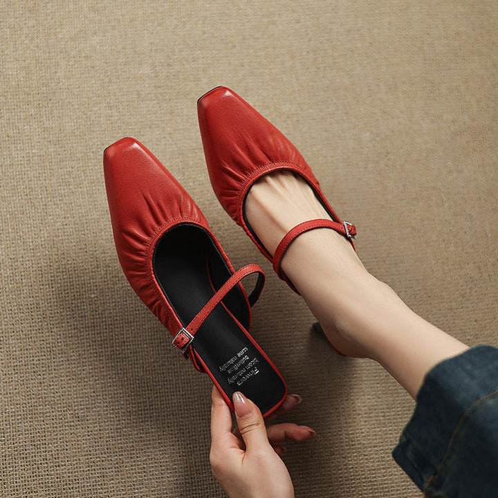 Elsa | Ruched Strap Mules