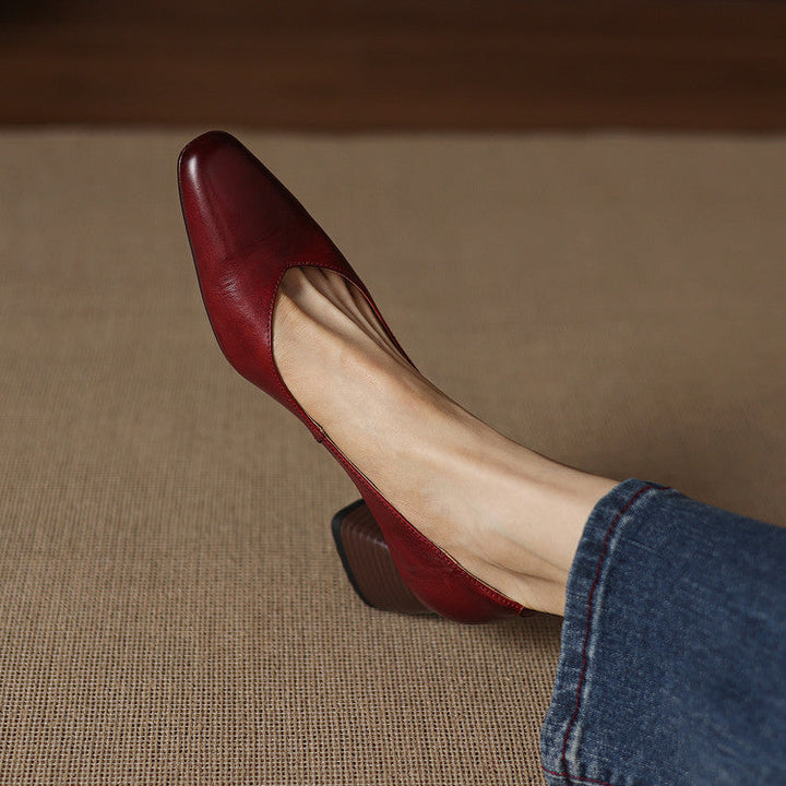 Lila | Pointed Block-Heel Heels