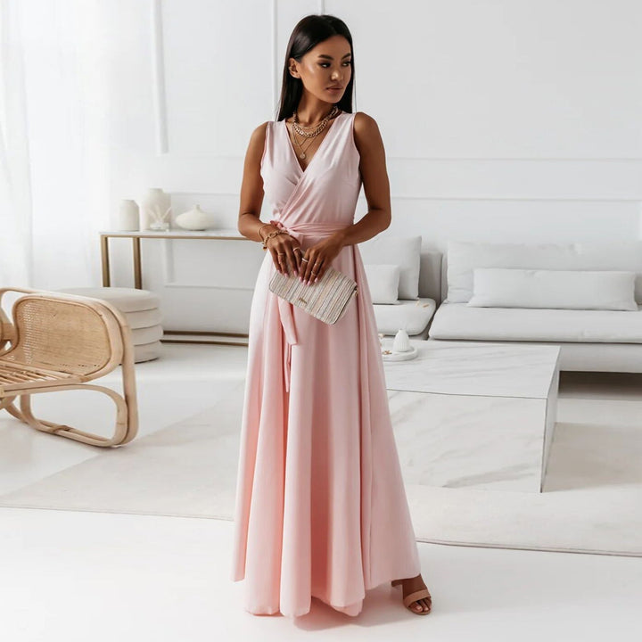Women's Wrap Wedding Guest Elegant Maxi Dress