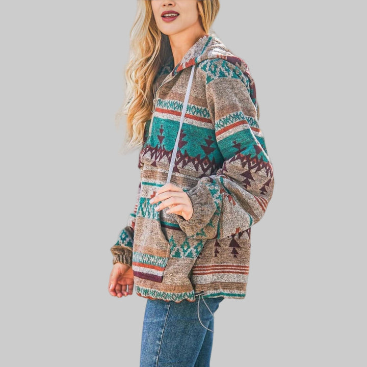 SAKU | Comfy Oversized Zip Up Long Sleeve Hoodie Sweatshirt