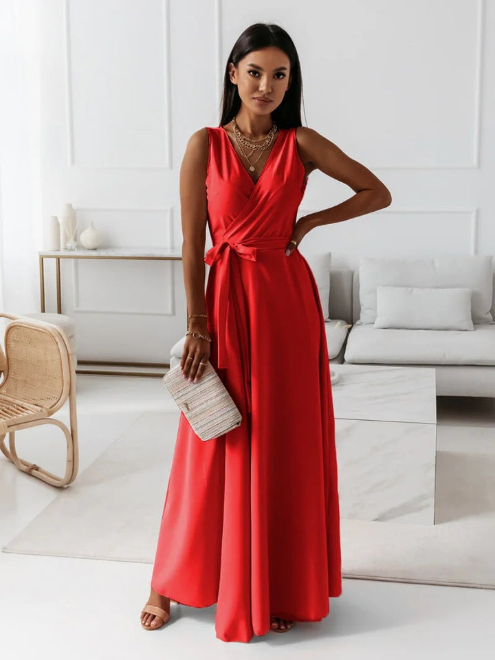 Women's Wrap Wedding Guest Elegant Maxi Dress