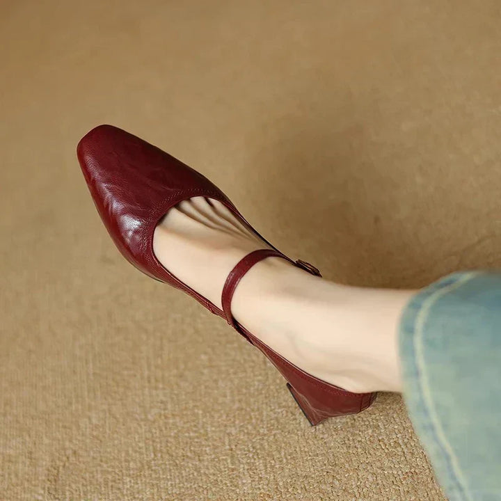 Emily | Buckled Block-Heel Mary Janes