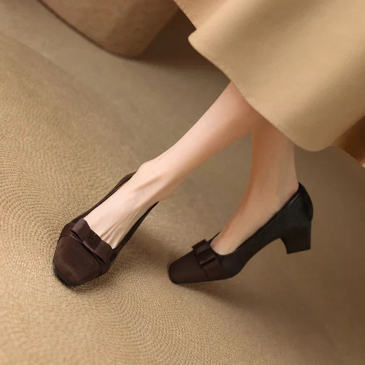 Marnelle | Bow-Front Block Heels