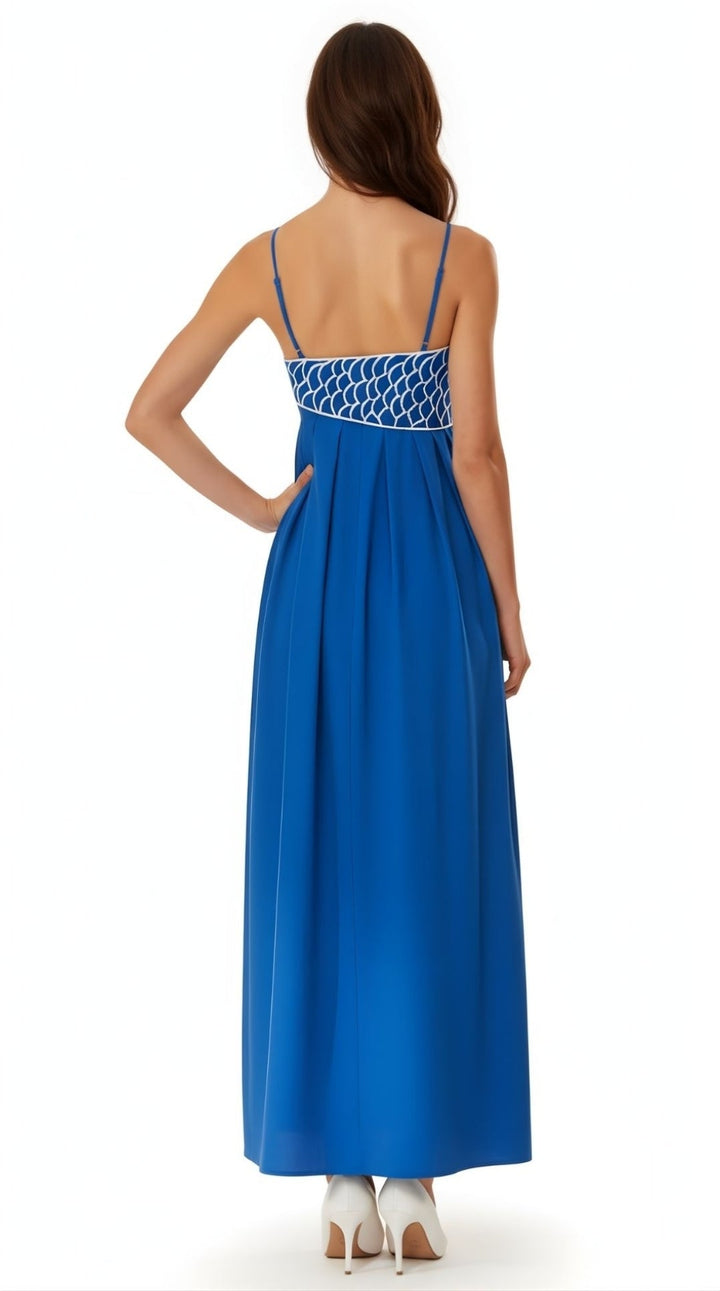 Women's Elegant Embroidered Maxi Dress