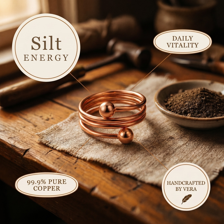 Women's Classic Silt Copper Ring