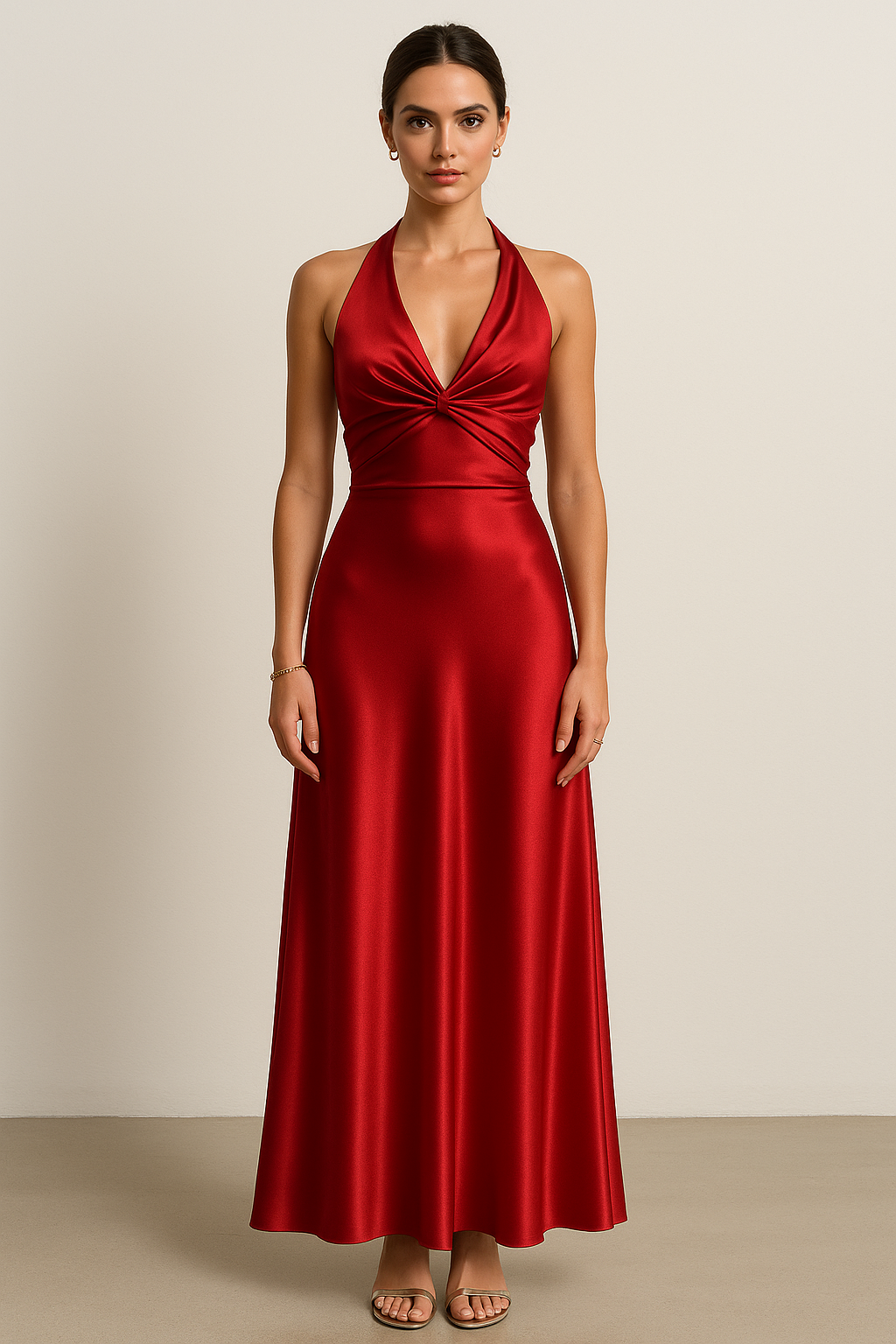 Women's Halter Prom Maxi Gown
