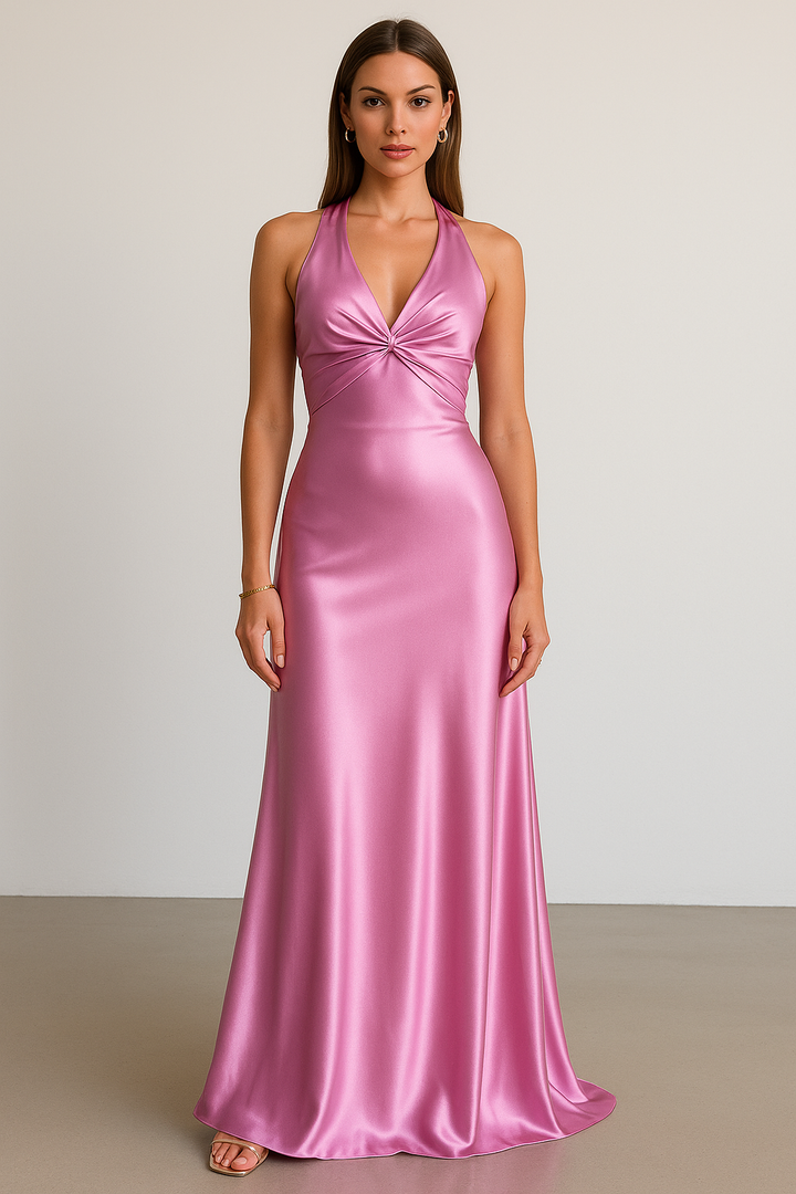 Women's Halter Prom Maxi Gown