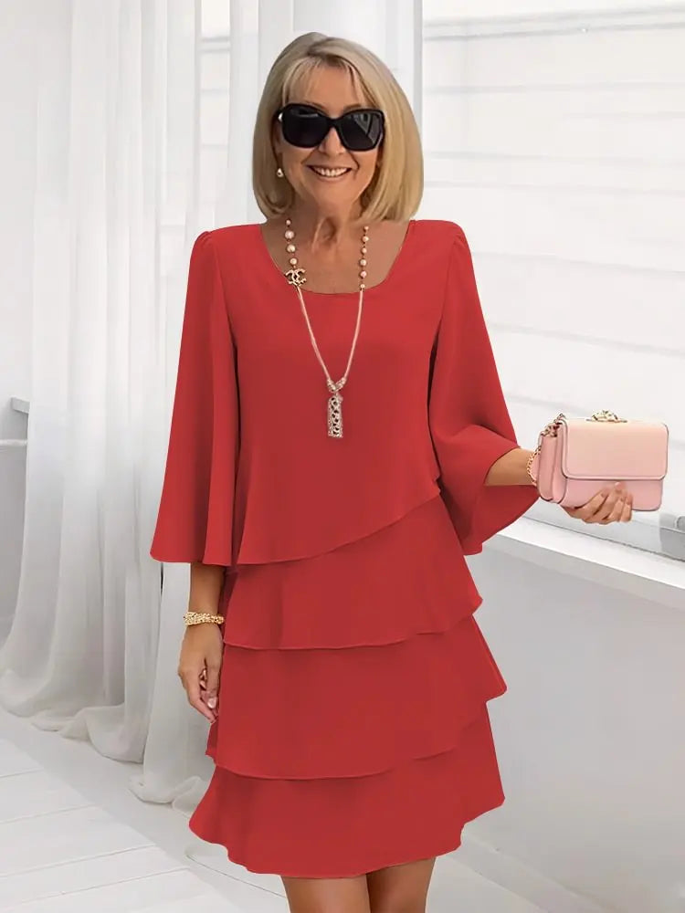 Women's Elegant Ruffled Dress