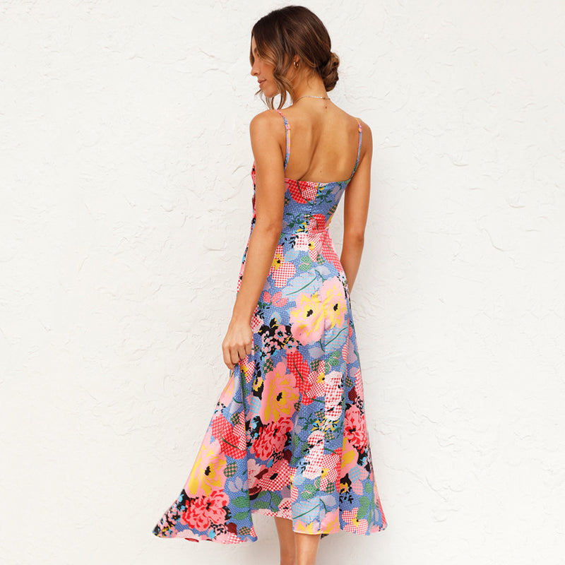 Women's Printed Wedding Guest Maxi Dress