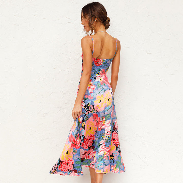 Women's Printed Wedding Guest Maxi Dress