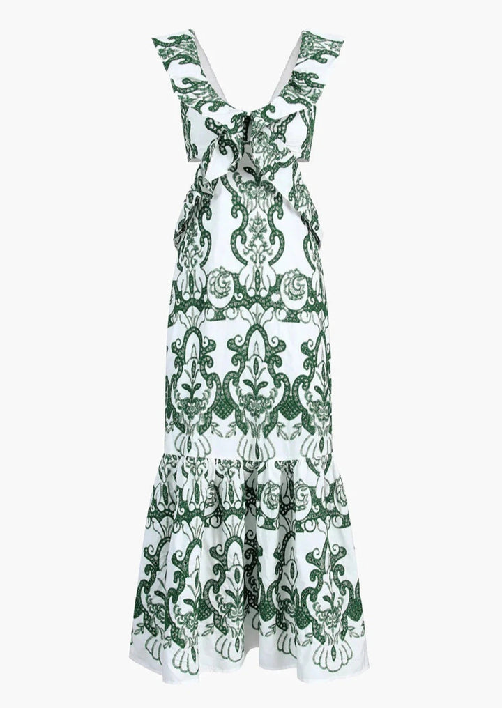Women's Elegant Embroidered Summer Party Maxi Dress