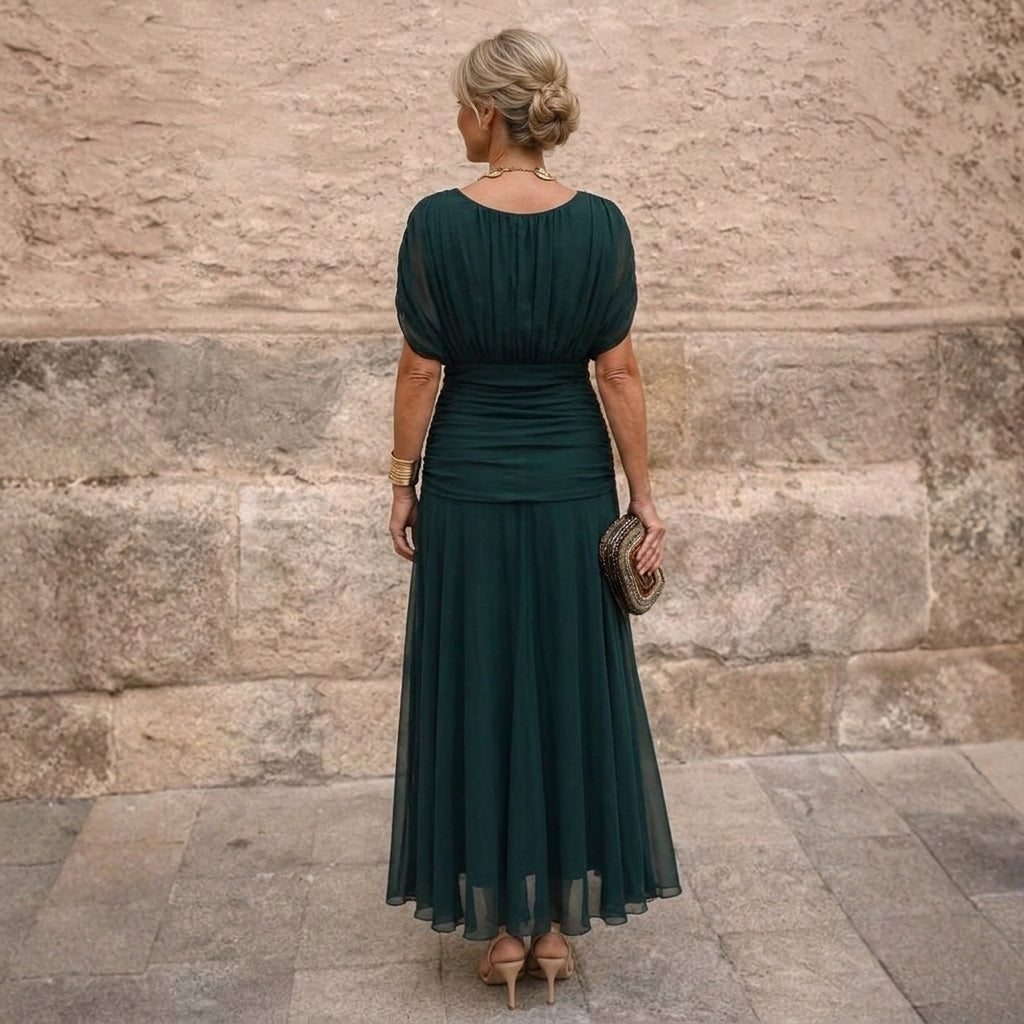 Women's Flowy Off-Shoulder Maxi Dress