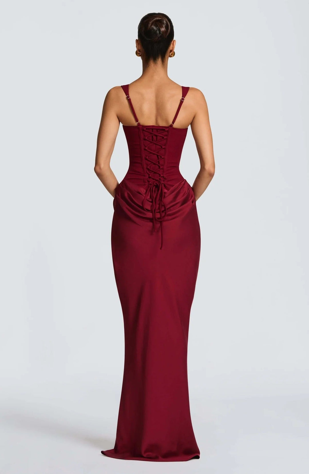 Women's Wedding Guest Structured Corset Maxi Dress