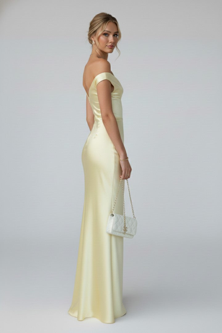Women's Wedding Guest Off-Shoulder Sweetheart Maxi Dress