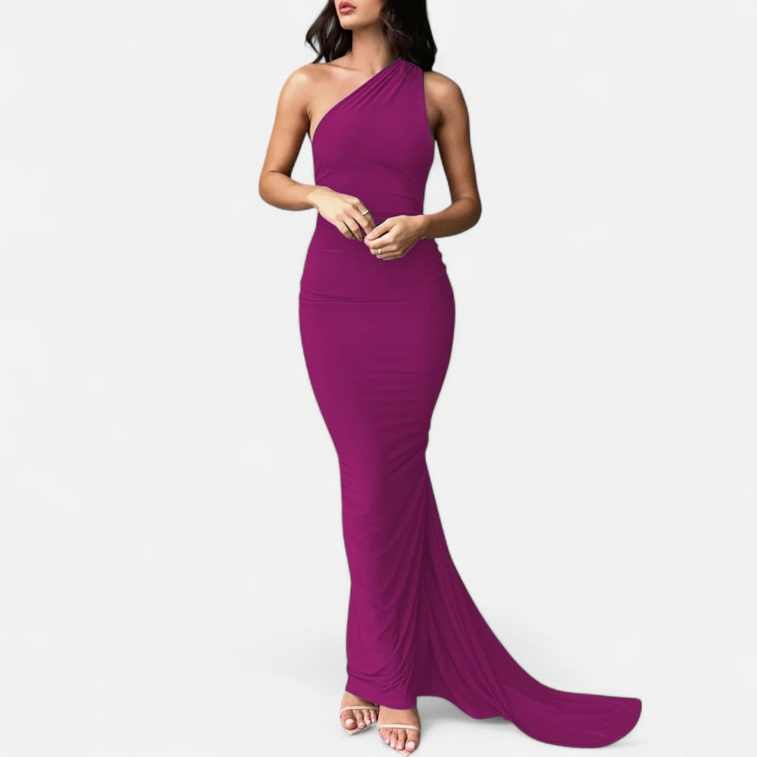 Women's Chic Backless Scarf Tie Evening Dress