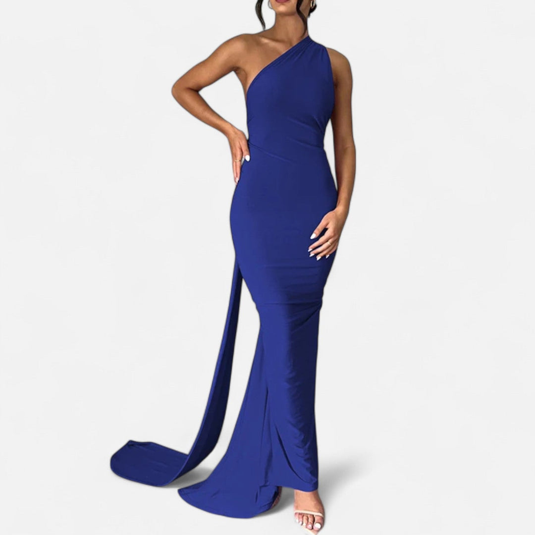 Women's Chic Backless Scarf Tie Evening Dress