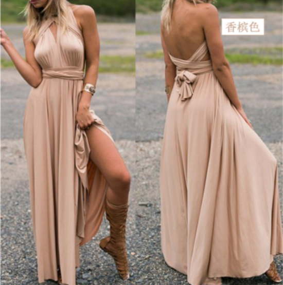 Women's Elegant Multiway Bridesmaid Wrap Dress