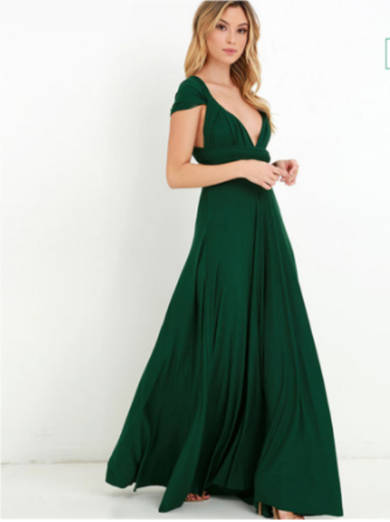 Women's Elegant Multiway Bridesmaid Wrap Dress