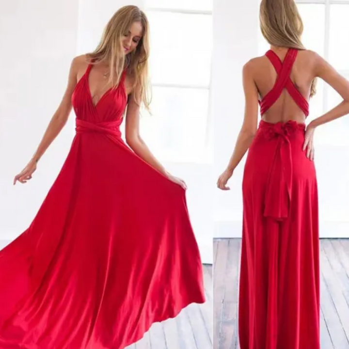 Women's Elegant Multiway Bridesmaid Wrap Dress