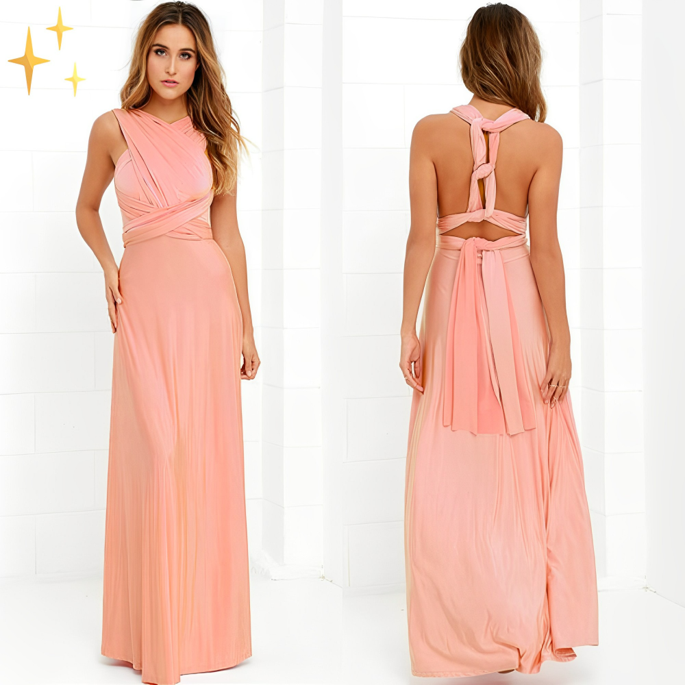 Women's Elegant Multiway Bridesmaid Wrap Dress