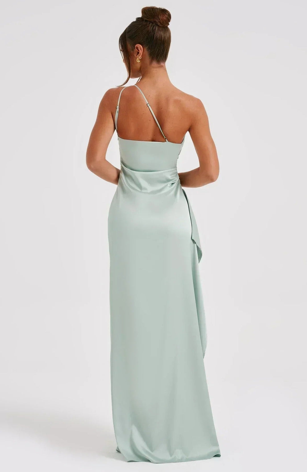 Women's Prom One Shoulder High Slit Maxi Dress