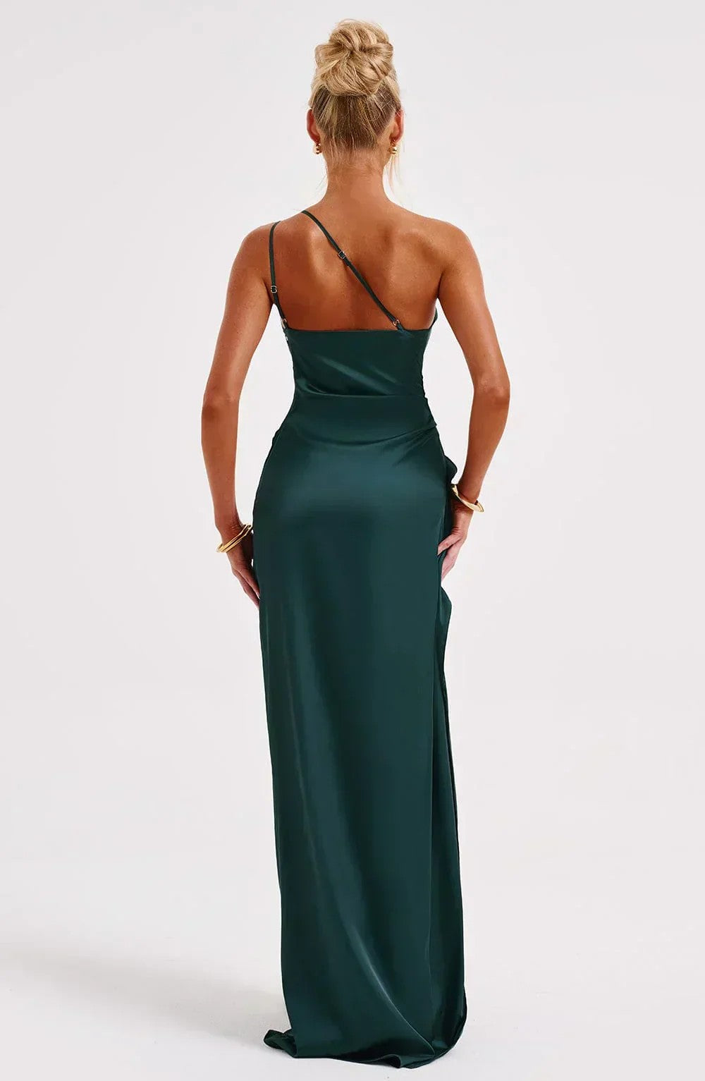 Women's Prom One Shoulder High Slit Maxi Dress