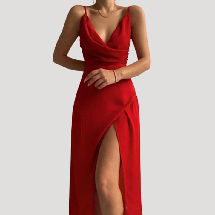 Women’s Spaghetti Strap Slit Maxi Dress